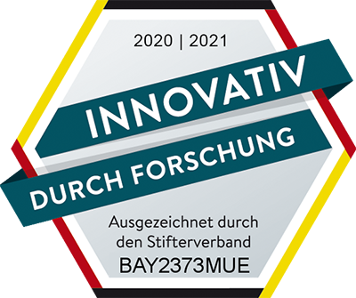 Innovativ durch Forschung 2020/2021, ausgezeichnet durch den Stifterverband, BAY2372MUE